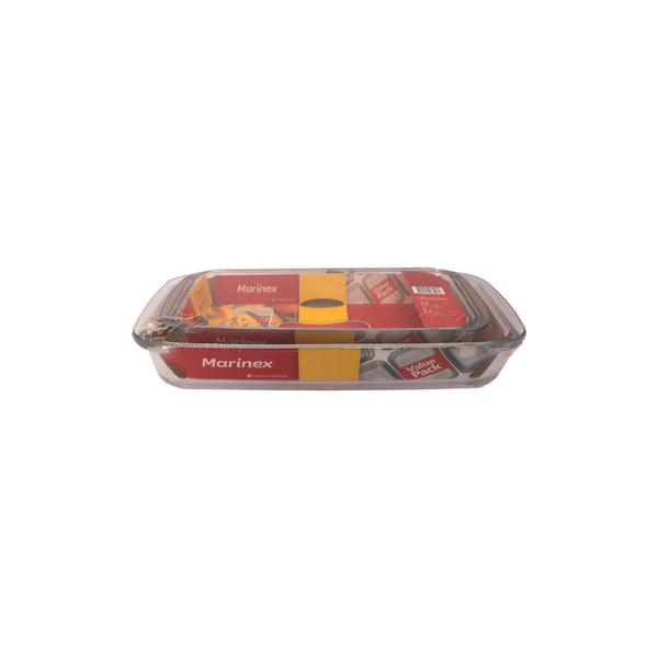 MARINEX ROASTER RECTANGULAR 2 PIECE SET, (1.6LT & 2.2LT)