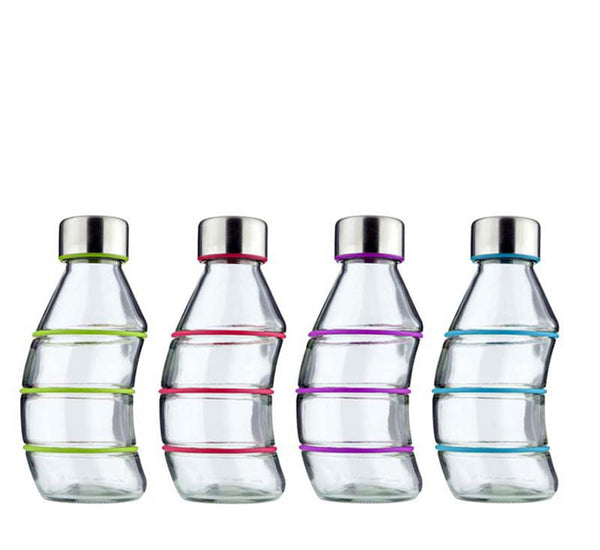 CONSOL GLASS CURVY BOTTLE - 350ML- ASST COLOURS