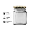 CONSOL SPREAD JARS WITH GOLD LIDS 6PK, 125ML