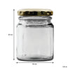 CONSOL SPREAD JARS WITH GOLD LIDS 6PK, 125ML