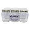 CONSOL SPREAD JARS WITH GOLD LIDS 6PK, 125ML