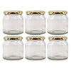 CONSOL SPREAD JARS WITH GOLD LIDS 6PK, 250ML