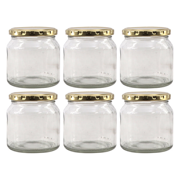 CONSOL SPREAD JAR WITH GOLD LID 6 PACK, 250ML
