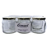 CONSOL SPREAD JARS WITH GOLD LIDS 6PK, 250ML