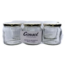 CONSOL SPREAD JAR WITH GOLD LID 6 PACK, 250ML (82X80MM DIA)