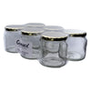 CONSOL SPREAD JARS WITH GOLD LIDS 6PK, 250ML