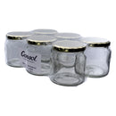 CONSOL SPREAD JAR WITH GOLD LID 6 PACK, 250ML (82X80MM DIA)