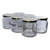 CONSOL SPREAD JAR WITH GOLD LID 6 PACK, 250ML (82X80MM DIA)