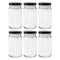 CONSOL SHEER JAR ROUND WITH BLACK LID 6 PACK, 125ML (100X53MM DIA)