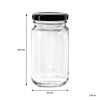 CONSOL SHEER JARS WITH BLACK LIDS 6PK, 125ML