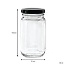 CONSOL SHEER JAR ROUND WITH BLACK LID 6 PACK, 125ML (100X53MM DIA)