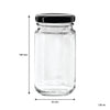 CONSOL SHEER JAR ROUND WITH BLACK LID 6 PACK, 125ML (100X53MM DIA)
