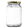 CONSOL ROUND JARS WITH GOLD LIDS 6PK, 375ML