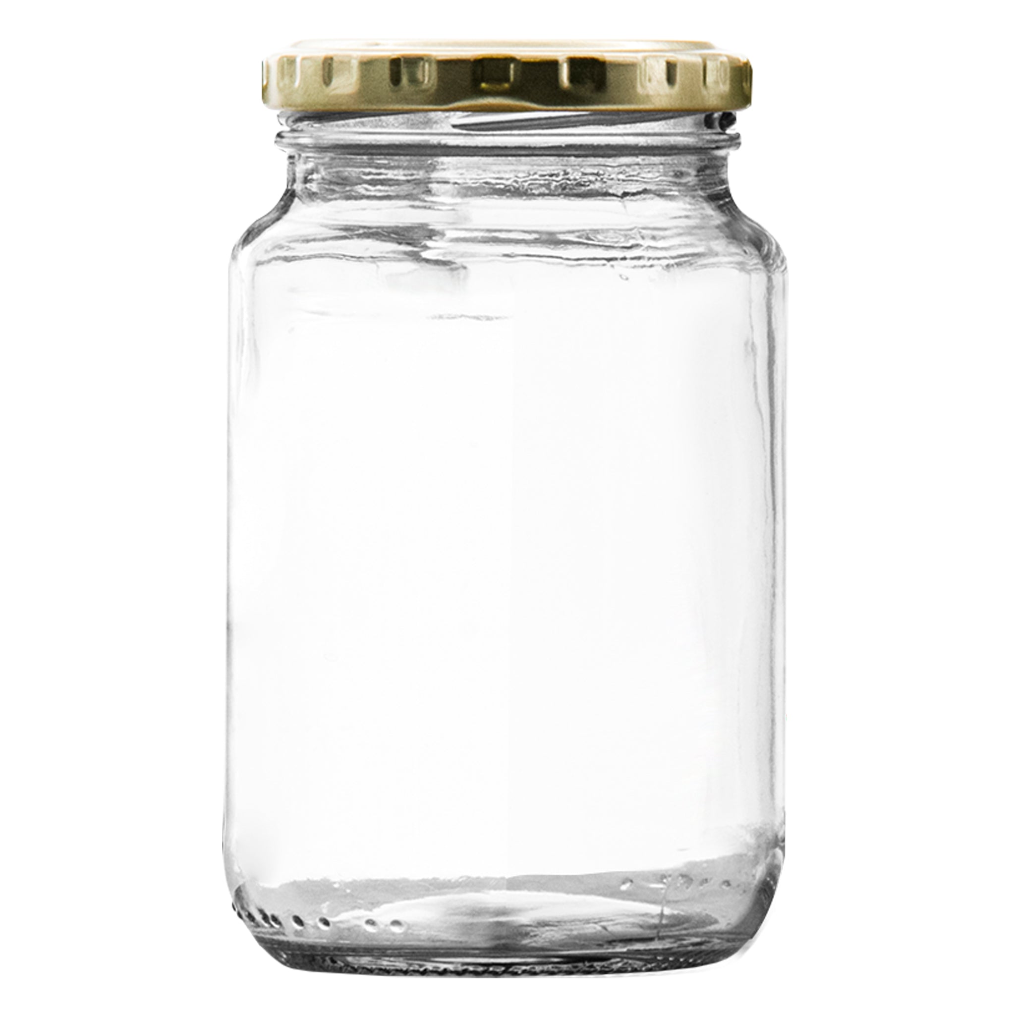 CONSOL ROUND JARS WITH GOLD LIDS 6PK, 375ML