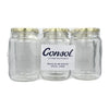 CONSOL ROUND JARS WITH GOLD LIDS 6PK, 375ML
