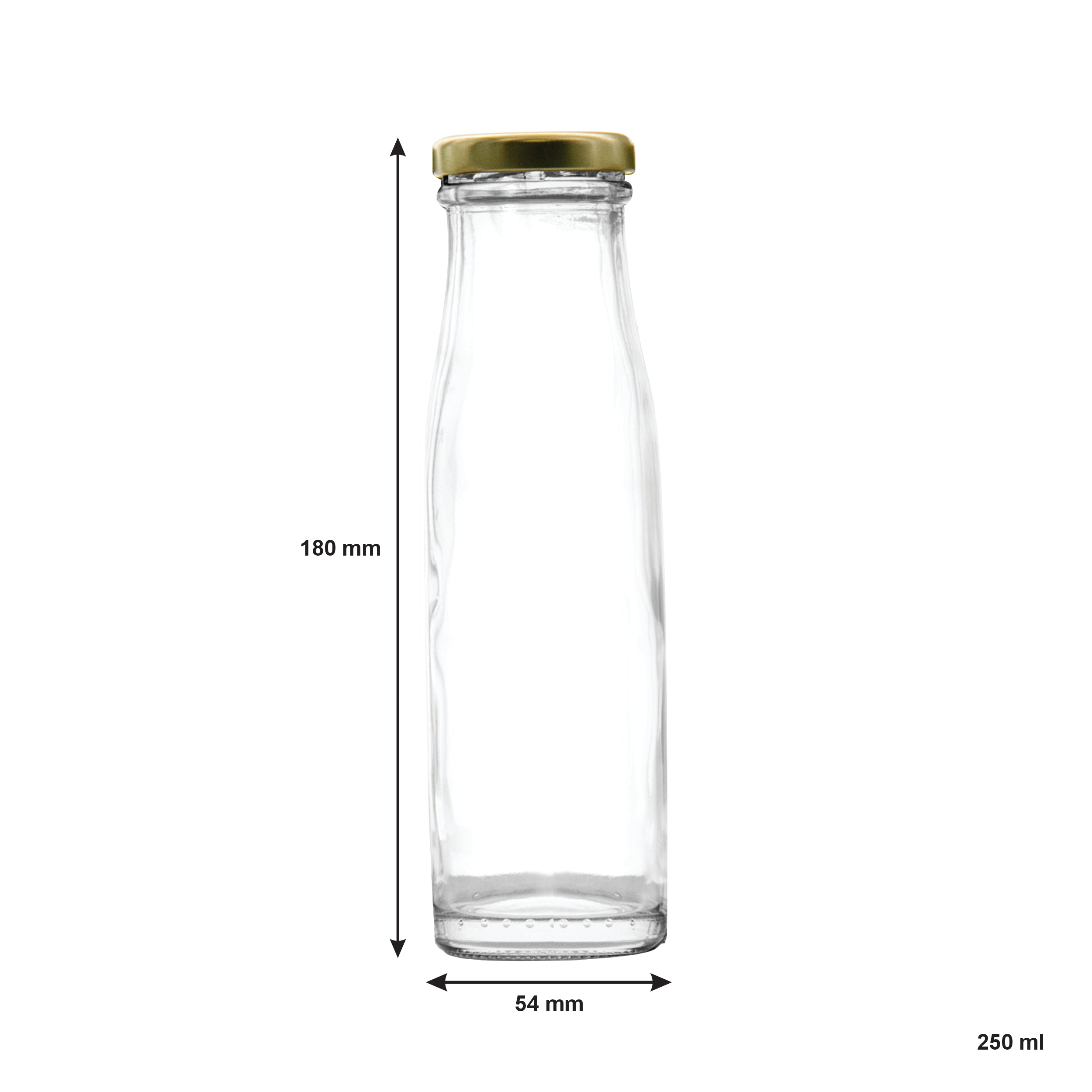 CONSOL CHUTNEY BOTTLES WITH GOLD LIDS 6PK, 250ML