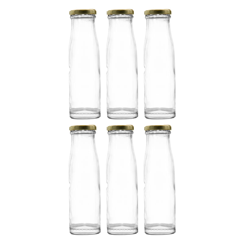 CONSOL CHUTNEY BOTTLE WITH GOLD LID 6 PACK, 250ML (180X54MM DIA)