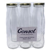 CONSOL CHUTNEY BOTTLE WITH GOLD LID 6 PACK, 250ML (180X54MM DIA)