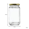 CONSOL SHEER JAR ROUND WITH GOLD LID 6 PACK, 375ML (135X72MM DIA)