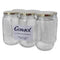CONSOL SHEER JAR ROUND WITH GOLD LID 6 PACK, 375ML