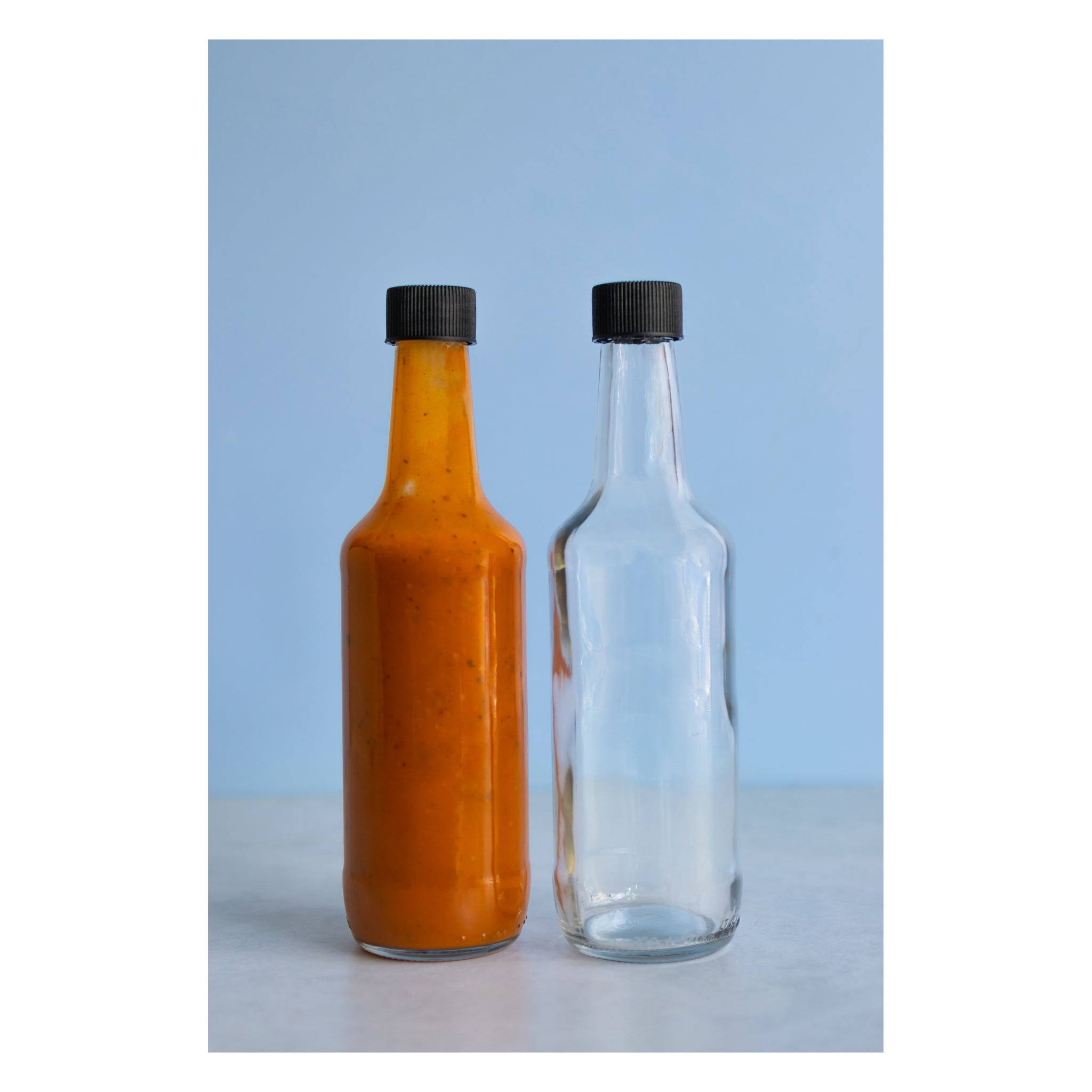 CONSOL WORCESTER SAUCE BOTTLES WITH BLACK LIDS 6PK, 125ML