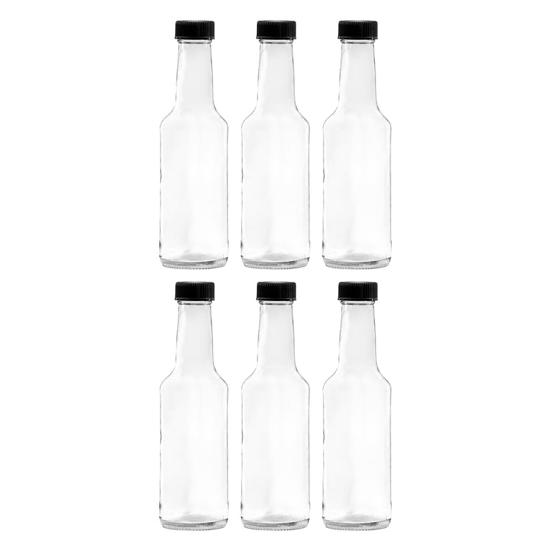 CONSOL WORCESTER SAUCE BOTTLE WITH BLACK LID 6 PACK, 125ML (162X46MM DIA)