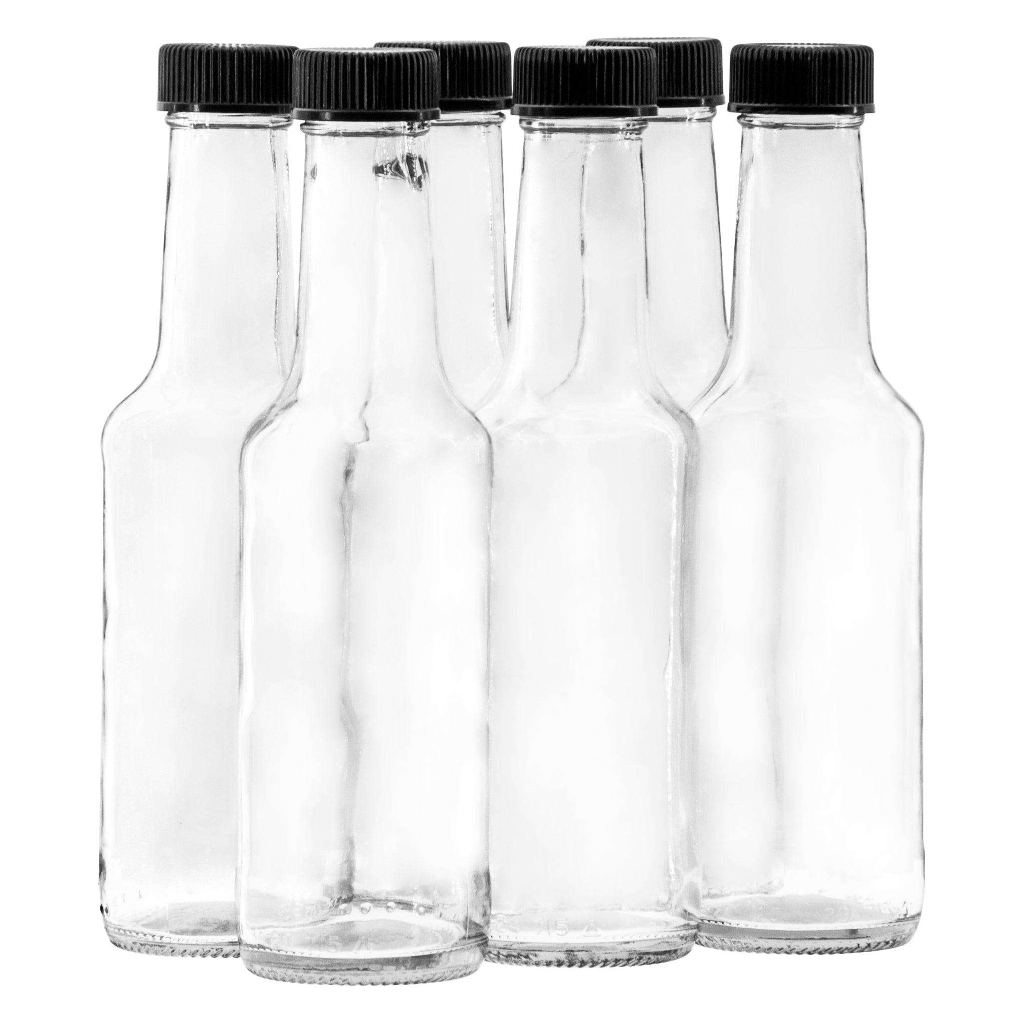 CONSOL WORCESTER SAUCE BOTTLES WITH BLACK LIDS 6PK, 125ML