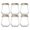 CONSOL CONICAL JAR WITH GOLD LID 6 PACK, 375ML (108X90MM DIA)