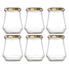 CONSOL CONICAL JAR WITH GOLD LID 6 PACK, 375ML (108X90MM DIA)