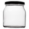 REGENT ROUND JAR WITH BLACK LID 4 PACK, 500ML