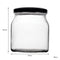 REGENT ROUND JAR WITH BLACK LID 4 PACK, 500ML