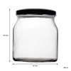 REGENT ROUND JAR WITH BLACK LID 4 PACK, 500ML