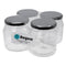 REGENT ROUND JAR WITH BLACK LID 4 PACK, 500ML