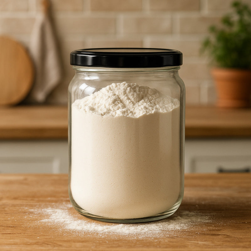 REGENT STRAIGHT SIDED JAR WITH BLACK LID 4PK, 720ML