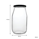 REGENT MAYO JAR WITH BLACK LID 4 PACK, 1LT