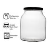 REGENT ROUND JARS WITH BLACK LIDS 4PK, 910ML