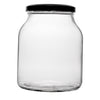 REGENT ROUND JARS WITH BLACK LIDS 4PK, 910ML