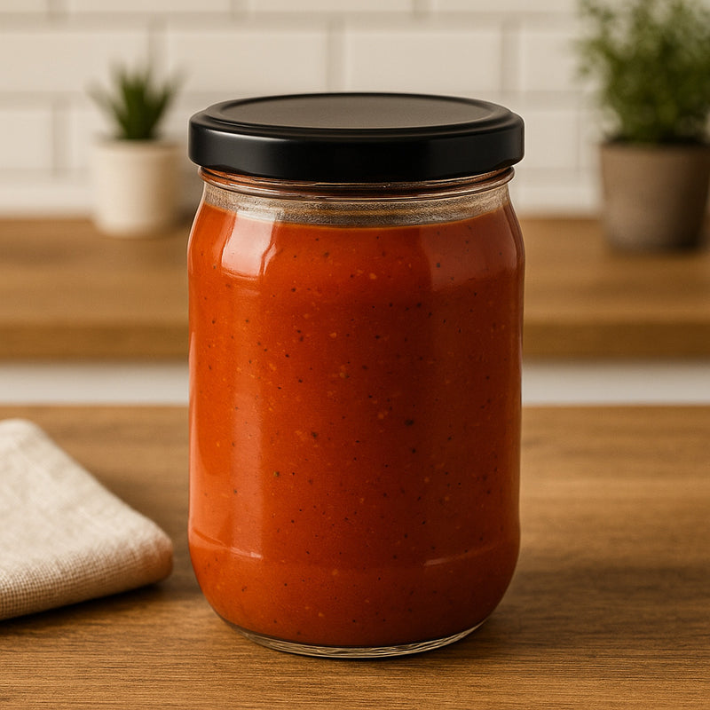 CONSOL FARRAGO JAR WITH BLACK LID 6PK, 250ML