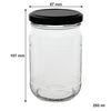 CONSOL FARRAGO JARS WITH BLACK LIDS 6PK, 250ML