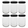 CONSOL FARRAGO JARS WITH BLACK LIDS 6PK, 250ML
