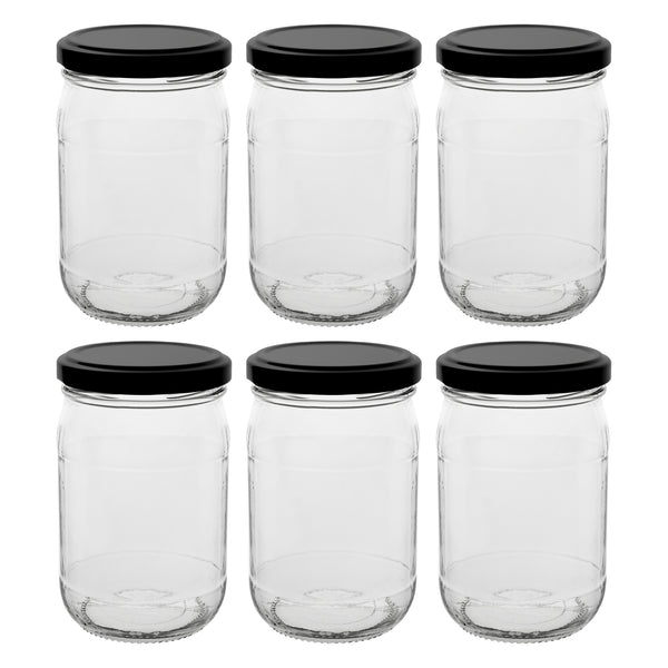 CONSOL FARRAGO JAR WITH BLACK LID 6 PACK, 250ML