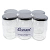 CONSOL FARRAGO JARS WITH BLACK LIDS 6PK, 250ML