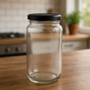 CONSOL SHEER JAR WITH BLACK LID 6PK, 250ML