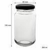 CONSOL SHEER JARS WITH BLACK LIDS 6PK, 250ML