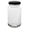 CONSOL SHEER JARS WITH BLACK LIDS 6PK, 250ML