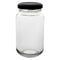 CONSOL SHEER JAR WITH BLACK LID 6 PACK, 250ML (57MM DIAX120MM)
