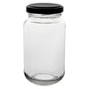 CONSOL SHEER JAR WITH BLACK LID 6 PACK, 250ML (57MM DIAX120MM)