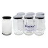CONSOL SHEER JAR WITH BLACK LID 6 PACK, 250ML (57MM DIAX120MM)