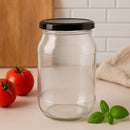 CONSOL FARRAGO JAR WITH BLACK LID 6PK, 375ML