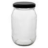 CONSOL FARRAGO JARS WITH BLACK LIDS 6PK, 375ML